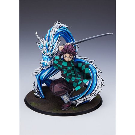 Estátua Aniplex matador de demônios kimetsu no yaiba tanjiro kamado 1 - 8 ver.19 cm