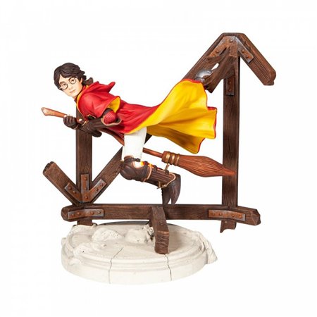 enesco figura harry potter jogando quadribol