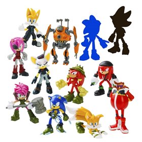 Variedade de figuras pack de 12 sonic