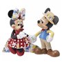 enesco disney mickey e minnie figura botânica