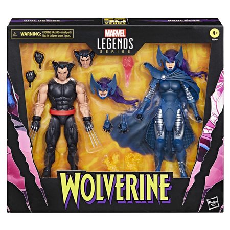 Conjunto de figuras da série Hasbro Marvel Legends Wolverine e Lady Psylocke