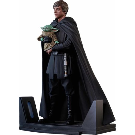 Figura diamante selecione brinquedos Star Wars The Mandalorian Premier Collection Luke Skywalker e Grogu 1 - 7