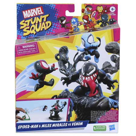 Hasbro Marvel Stunt Squad Villain Knockdown Spider - Man e Miles Morales vs Venom Playset