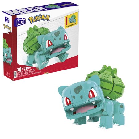 Mattel mega construx figura pokémon jumbo bulbasur mega construx 789 peças