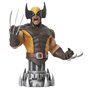 Figura busto coleção de diamantes marvel comic wolverine marrom mini busto