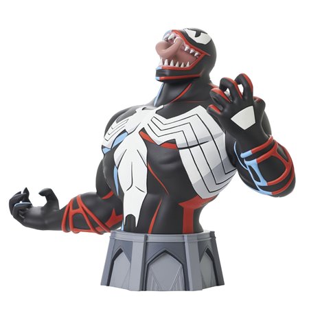 Figura busto coleção de diamantes marvel animado venom mini busto