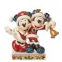 enesco disney mickey e minnie figura de papai noel