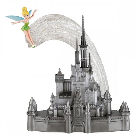 Castelo Enesco Disney 100 e figura decorativa de sininho