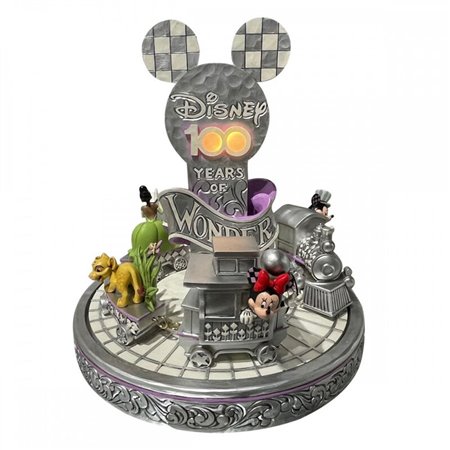 Figura decorativa do trem Enesco Disney 100 Mickey Minnie