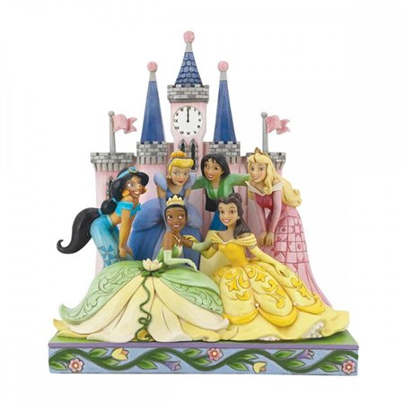 Figura decorativa enese princesas da Disney no castelo