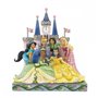 Figura decorativa enese princesas da Disney no castelo