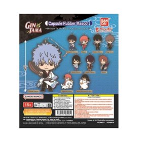 Gashapon conjunto 40 itens mascote de borracha cápsula gintama