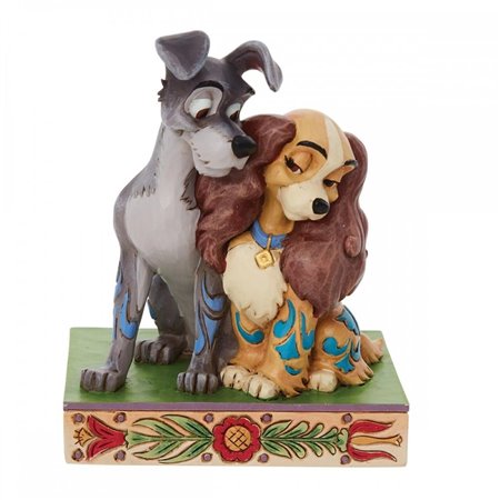 enesco disney figura a senhora e o vagabundo