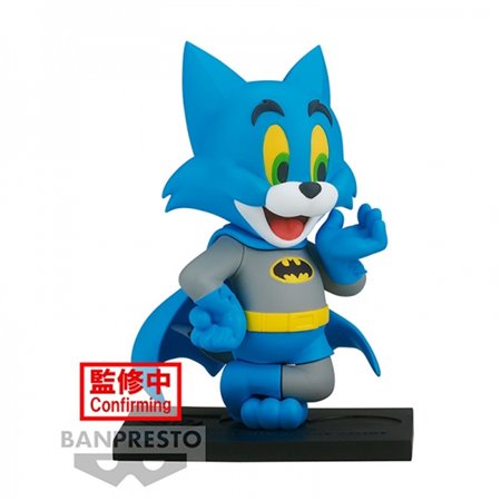 Coleção de figuras Banpresto tom & jerry 100º aniversário tom figura do batman 8 cm