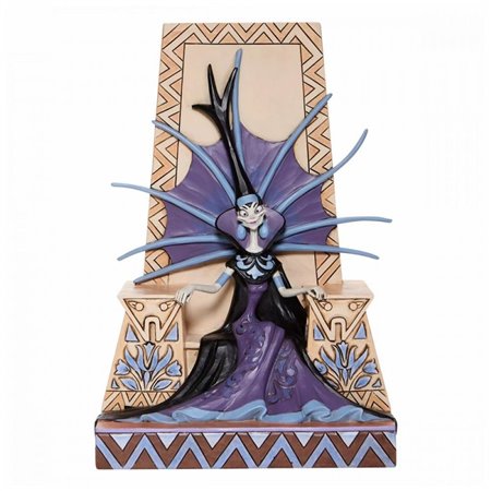 enesco disney figura imperador kuzco yzma em seu trono