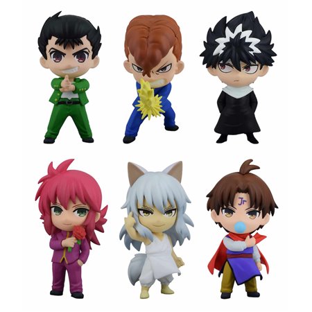 Variedade de 6 figuras boa empresa de sorriso yu yu hakusho coleção de mini figuras