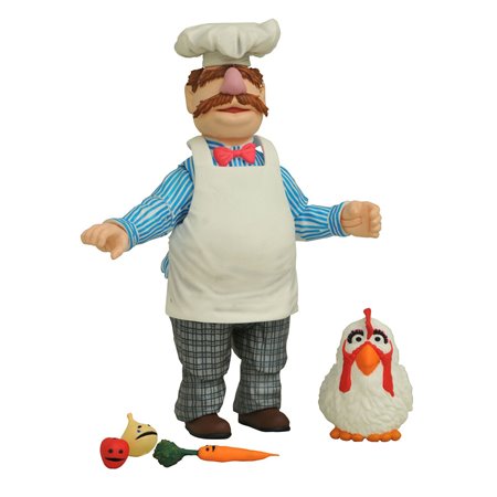 Figura coleção de diamantes os muppets o melhor da série 2 o chef sueco e utensílios de cozinha