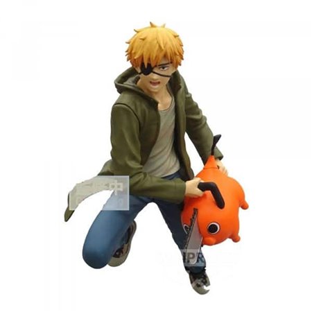 Banpresto motosserra homem vibração estrelas motosserra homem denji e pochita figura 14cm