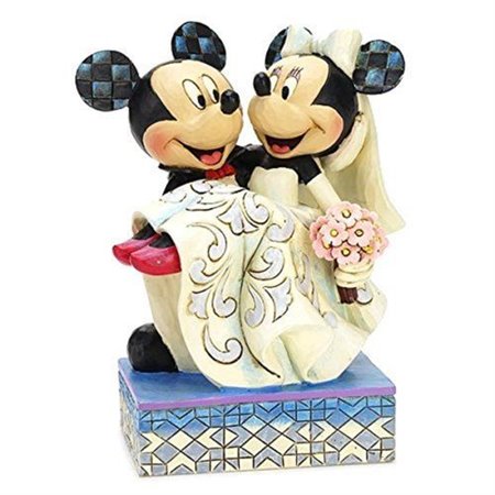 enesco disney mickey e minnie figura de casamento