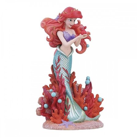 enesco disney figura a pequena sereia ariel botânica