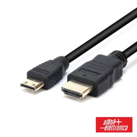 Cabo Hdmi Dourado Macho / Mini Hdmi Macho Preto 5M Alpha