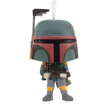 Enfeite de natal funko star wars boba fett figura de resina