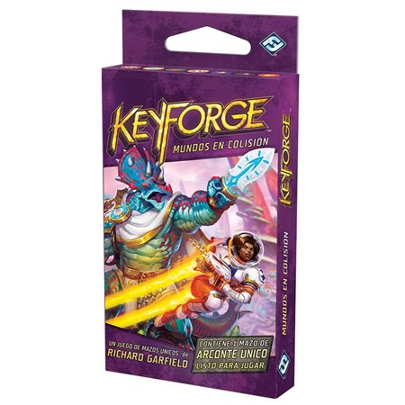 Mundos de jogos de tabuleiro Keyforge no deck de colisão pegi 14