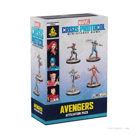 Marvel Crisis Protocol Avengers Affiliation Pack Jogo de tabuleiro Idade recomendada 14 anos