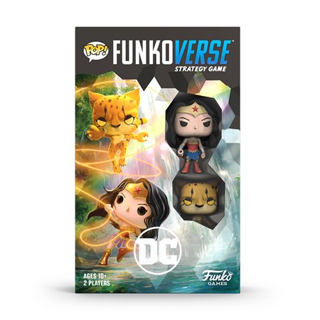 Jogo de tabuleiro Funkoverse dc edição 102 mulher maravilha e chita inglês