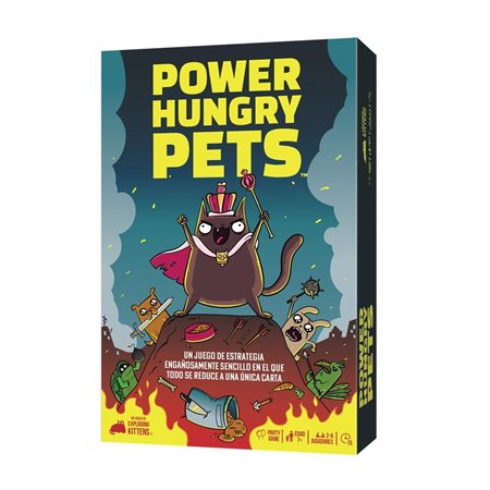 Jogo de tabuleiro Power Hungry Pets recomendado para 7 anos de idade