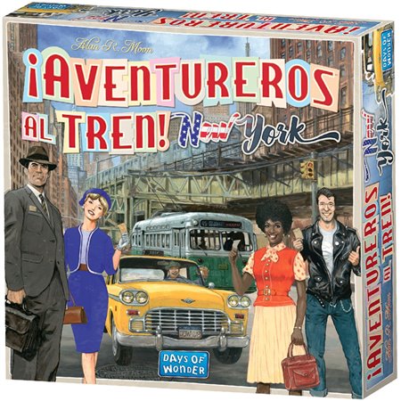 Aventureiros do jogo de tabuleiro Asmodee no trem! nova york pegi 8