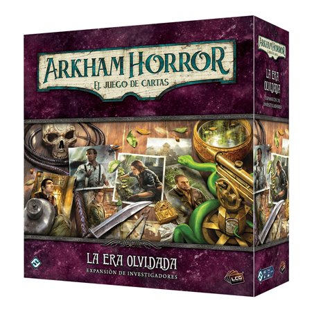 Jogo de tabuleiro Arkham Horror LCG: os investigadores da expansão da idade esquecida recomendaram a idade de 14 anos