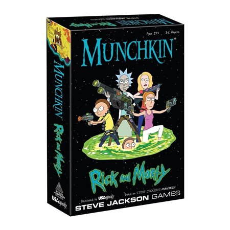 Jogo de tabuleiro Munchkin Rick e Morty idade recomendada 17 anos idioma inglês