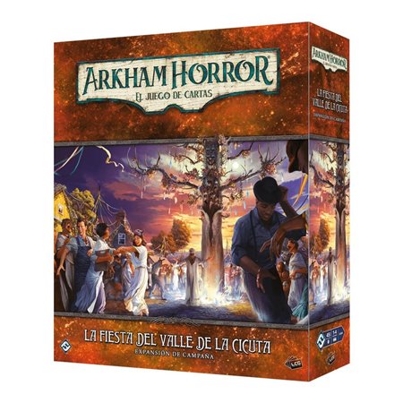 Jogo de tabuleiro Arkham Horror LCG, campanha de expansão da festa Hemlock Valley, idade recomendada para 14 anos