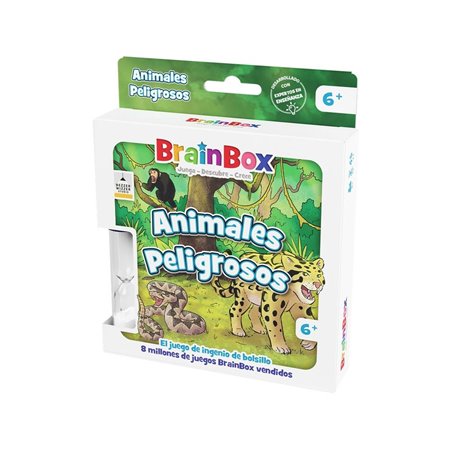 Brainbox pocket board game animais perigosos idade recomendada 6 anos