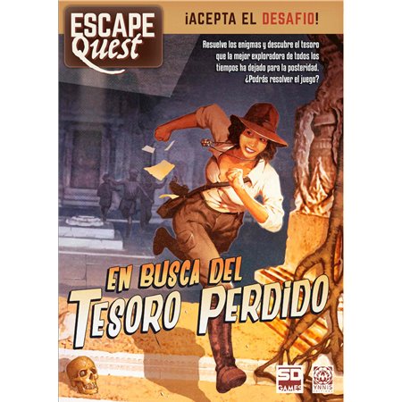 Jogo de tabuleiro Escape Quest 1: em busca do tesouro perdido formato de livro pegi 12