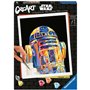 Kit para pintar com números ravensburger creat series tendência c polígono star wars: r2d2