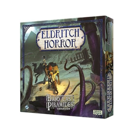 Jogo de tabuleiro Eldritch sob as pirâmides com idade recomendada de 14 anos