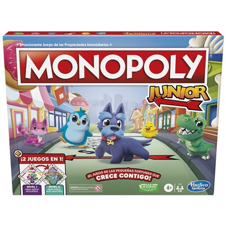 Jogo de tabuleiro espanhol Hasbro Monopoly Junior