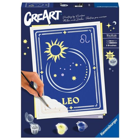 Kit para pintar com números Ravensburger Creat série tendência d zodíaco: Leo