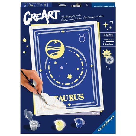 Kit para pintar com números Ravensburger Creat série tendência d zodíaco: Touro