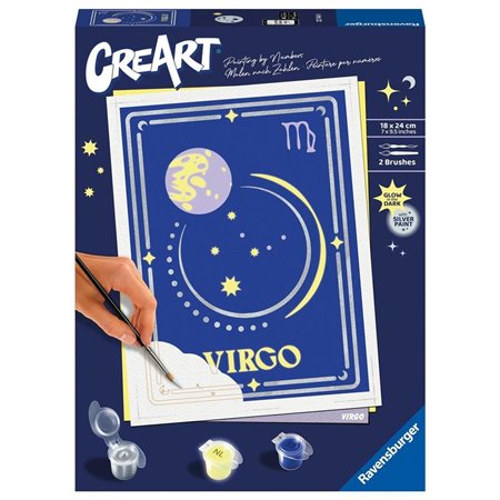 Kit para pintar com números Ravensburger Creat série tendência d zodíaco: Virgem