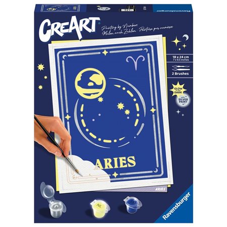 Kit para pintar com números Ravensburger Creat série tendência d zodíaco: áries