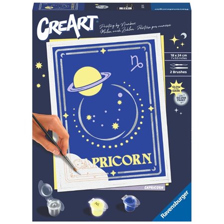 Kit para pintar com números Ravensburger Creat série tendência d zodíaco: Capricórnio