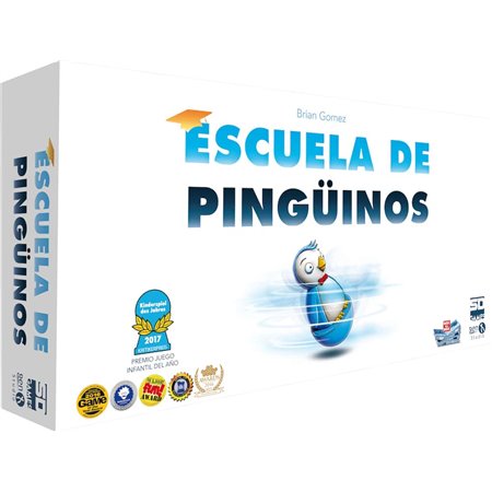 Jogo de tabuleiro escolar de pinguim. pegi 6 edição kinderspiele