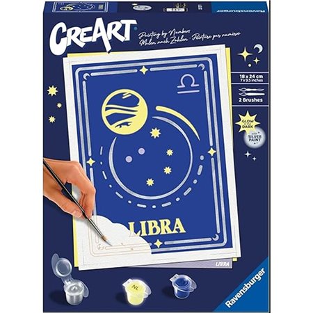 Kit para pintar com números Ravensburger Creat série tendência d zodíaco: Libra