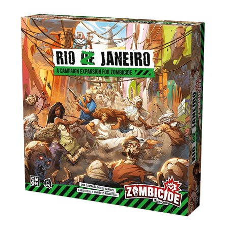 Jogo de tabuleiro Zombicide 2e rio z janeiro idade recomendada 14 anos