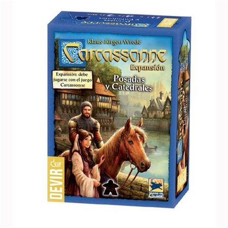 Jogo de tabuleiro devir carcassonne pousadas e catedrais