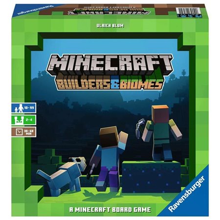 Construtores de minecraft Ravensburger e jogo de tabuleiro de biomas