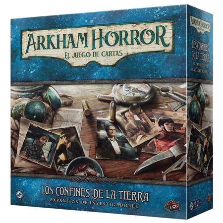 Jogo de tabuleiro de terror Arkham, os confins dos investigadores da expansão terrestre pegi 14